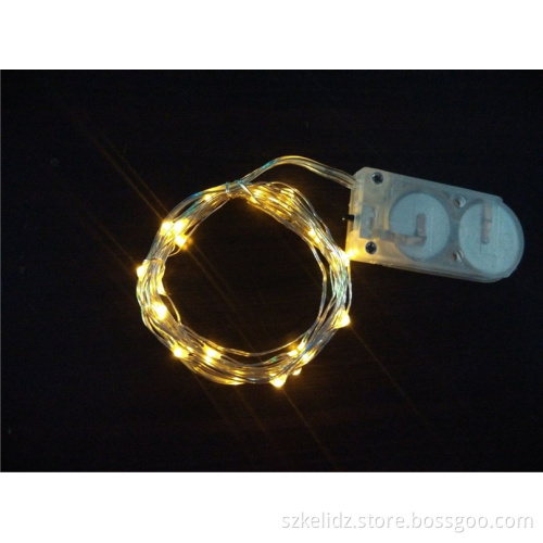 Mini Festival Battery Operated Silver Wire String Light For Bottle Decoration